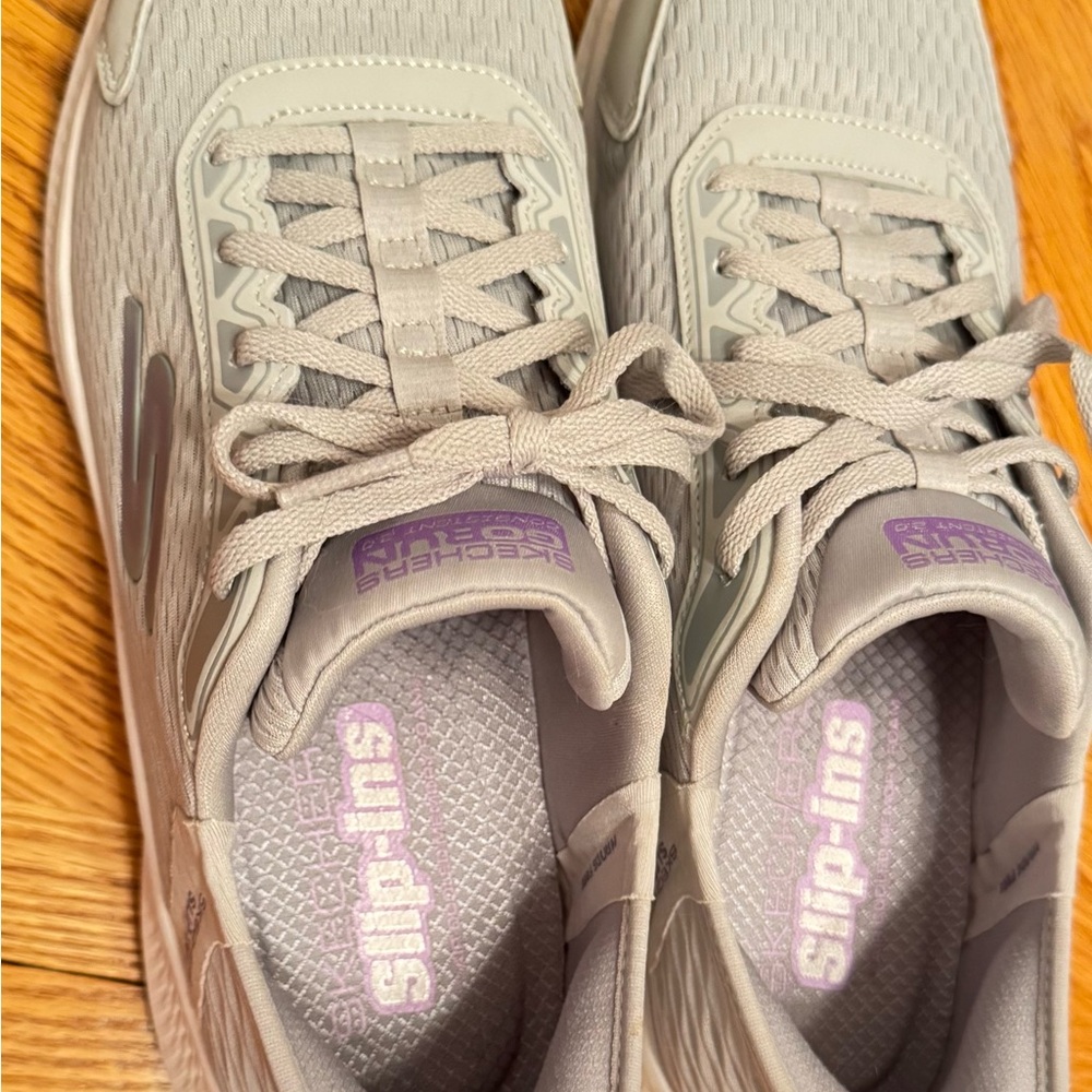 Skechers Slip Ins Athletic Running Shoes Women’s 10 Gray Air Cooled Memory Foam - Picture 5 of 13